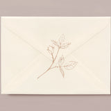 Silk Screen Printed Greeting Card, Rose