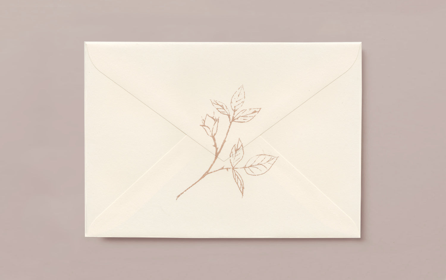 Silk Screen Printed Greeting Card, Rose