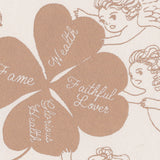 Silk Screen Printed Greeting Card, Four Leaf Clover
