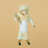 Christmas Ornament, Spun Cotton Victorian Snow Doll