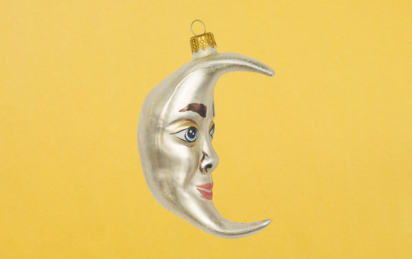 Christmas Ornament, Half Moon Face