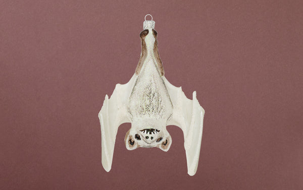 Christmas Ornament, White Hanging Bat