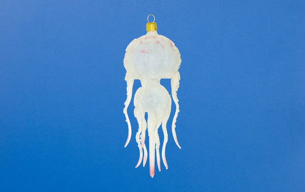 Christmas Ornament, White Jellyfish