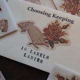 Gentleman's Hand & Rose - Decorative Stickers