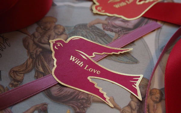 Small Birds "With Love" - Decorative Stickers