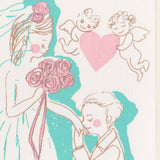 Silk Screen Printed Greeting Card, Marriage