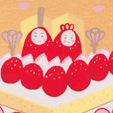 Cake Couple Silk Screen Printed Postcard