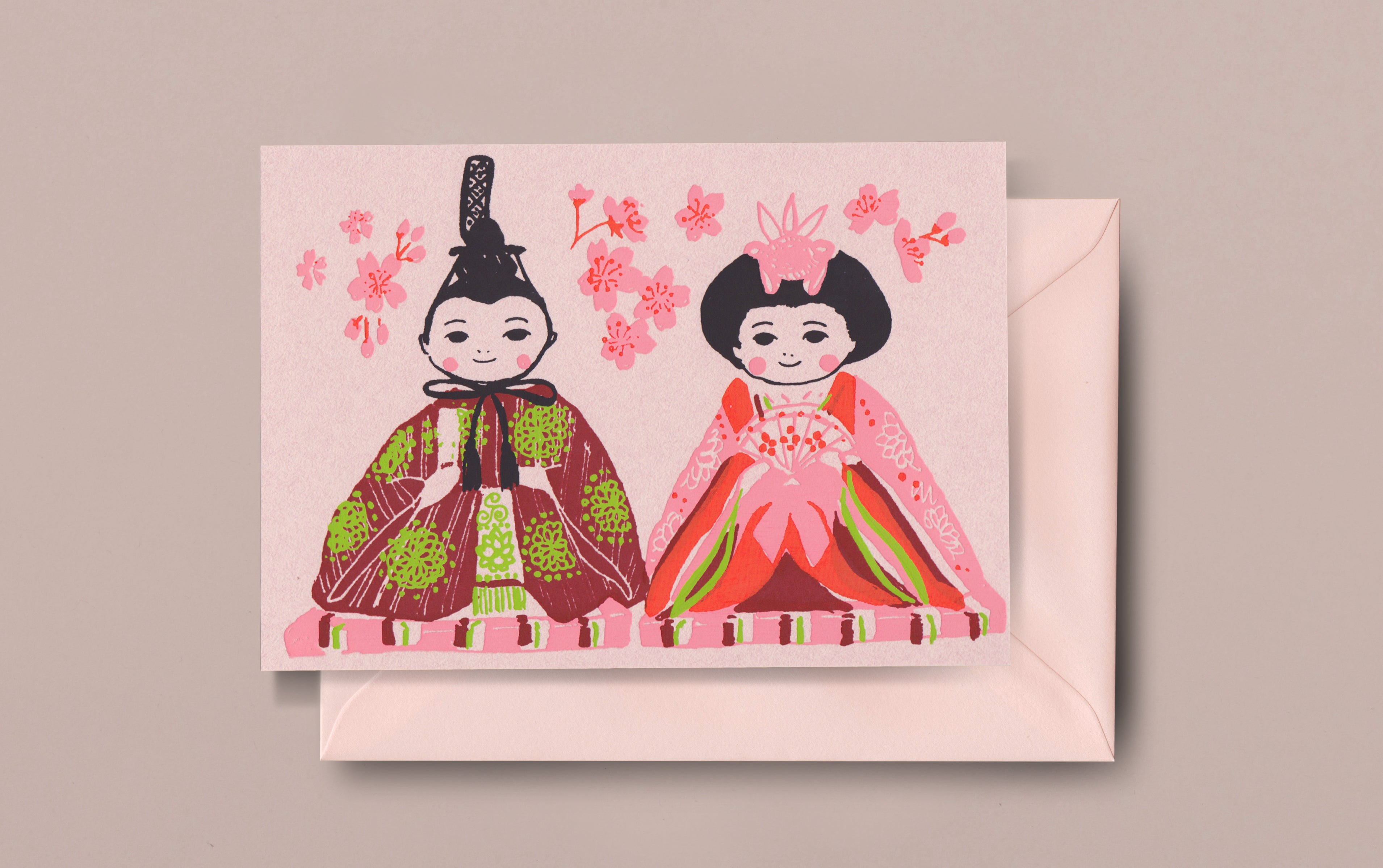 Wedding Ceremony Silk Screen Printed Postcard
