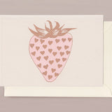 Silk Screen Printed Greeting Card, Strawberry