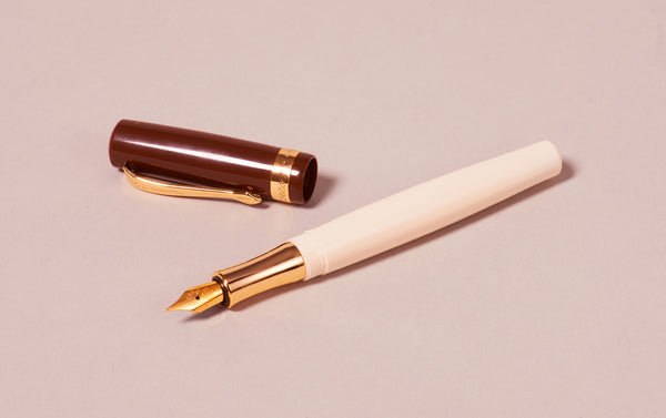 Brown and Ivory Kaweco Student 20s Retro Fountain Pen