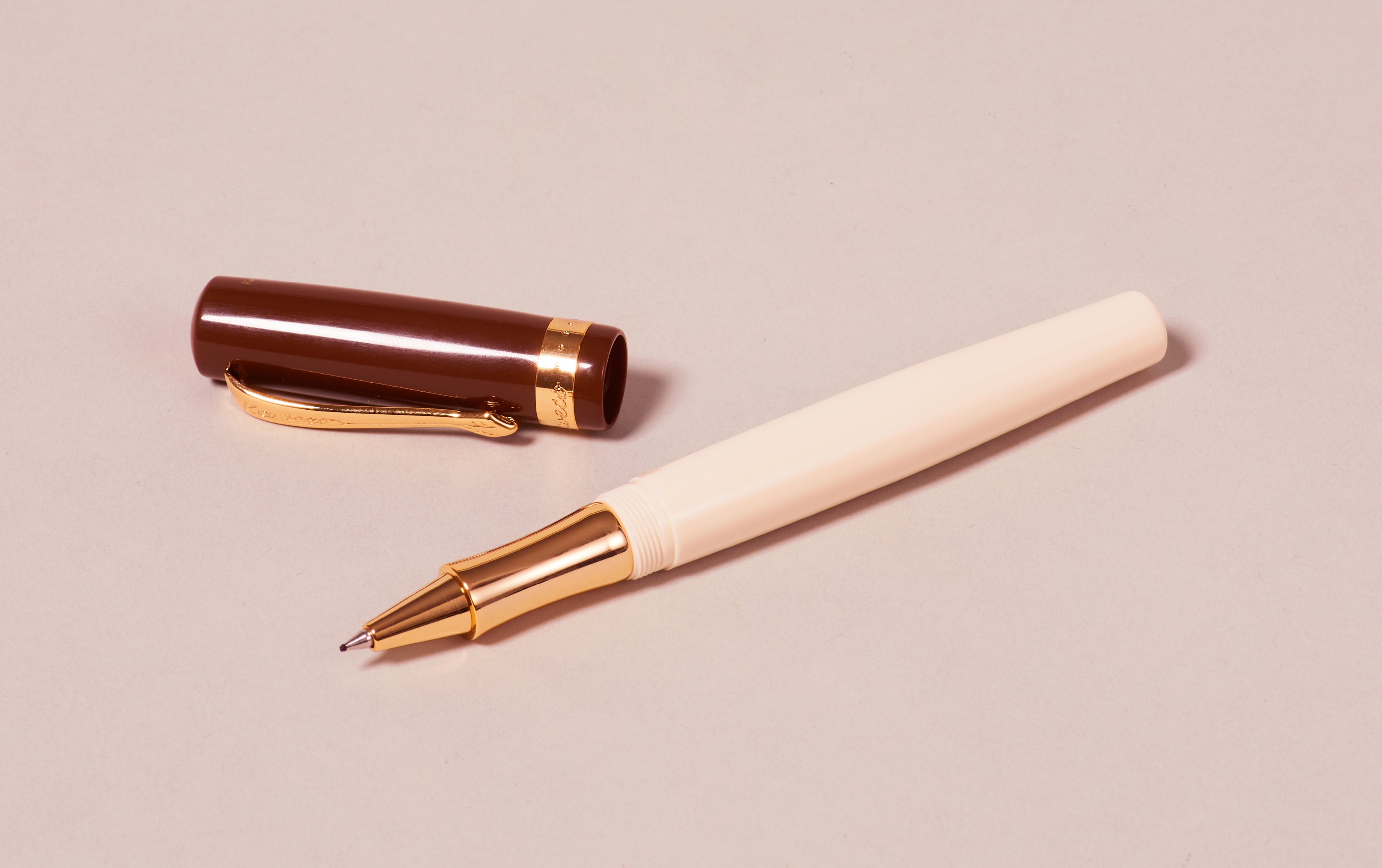 Brown and Ivory Kaweco Student 20s Retro Rollerball Pen