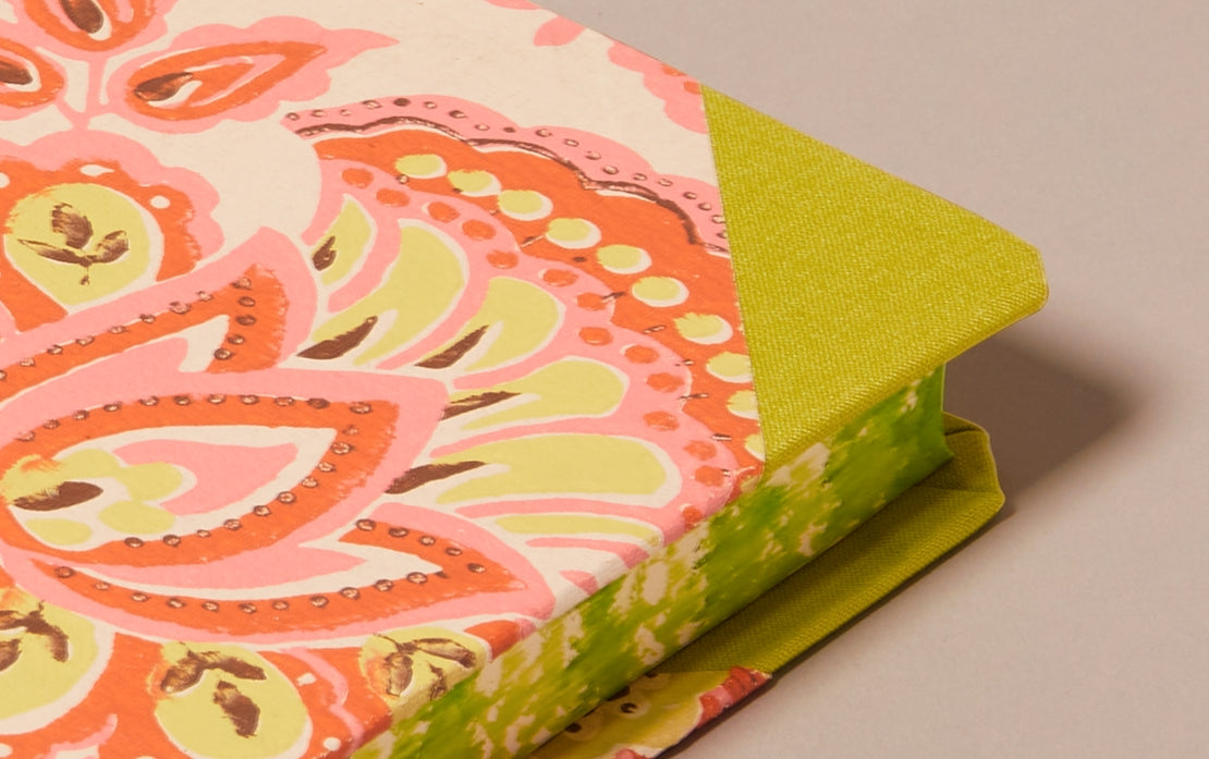 Extra-Thick "Composition Ledger" Wallpaper Collection Notebook, Tropical Paisley