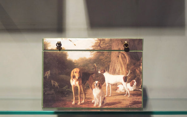 Ann Hepper Decorative Box, Jacques Laurent Agasse Dogs
