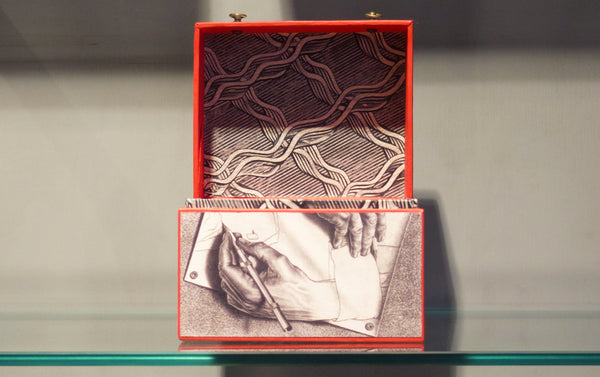 Ann Hepper Decorative Box, Escher Hands Writing