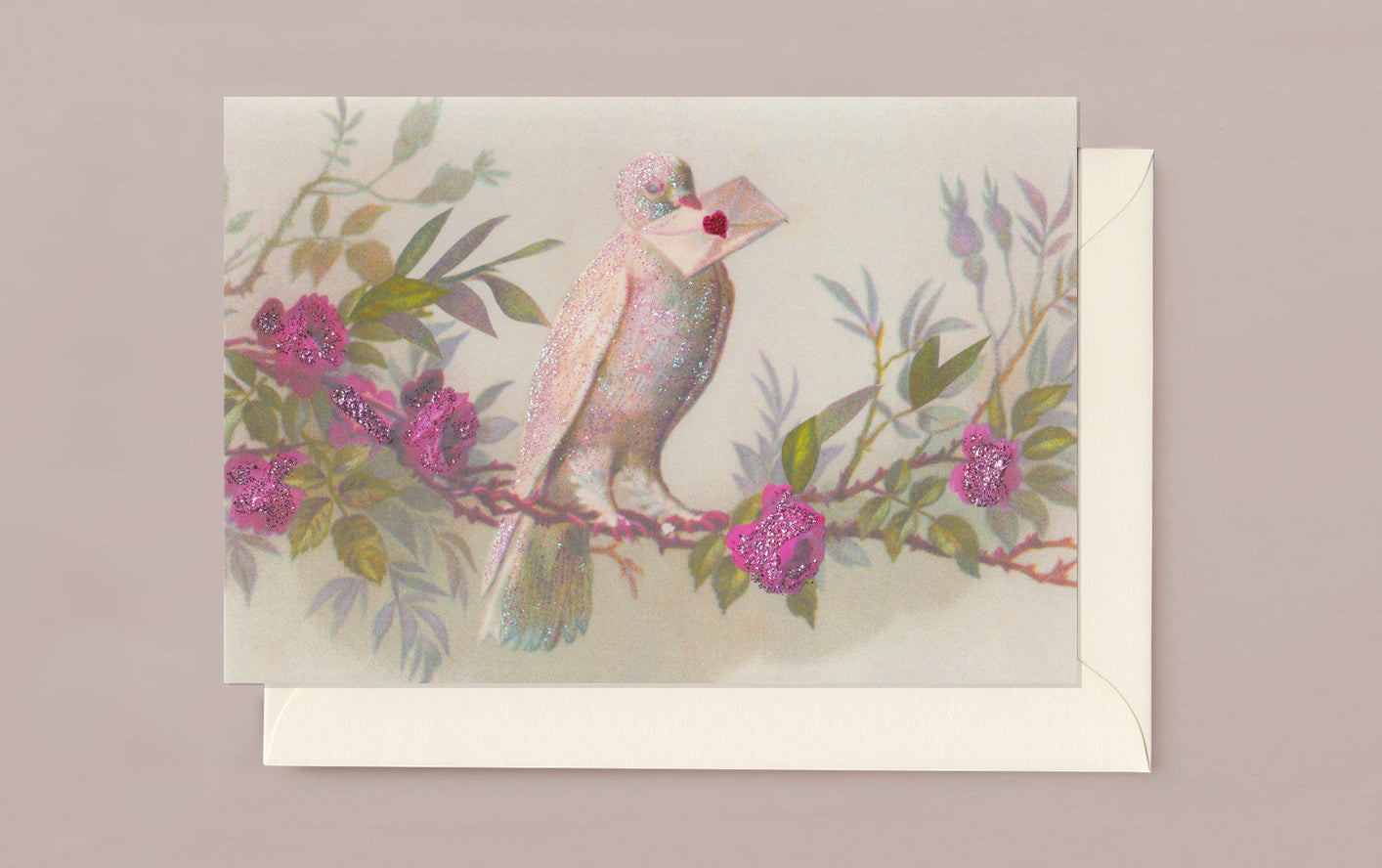 Bird with Love Letter Greeting Card