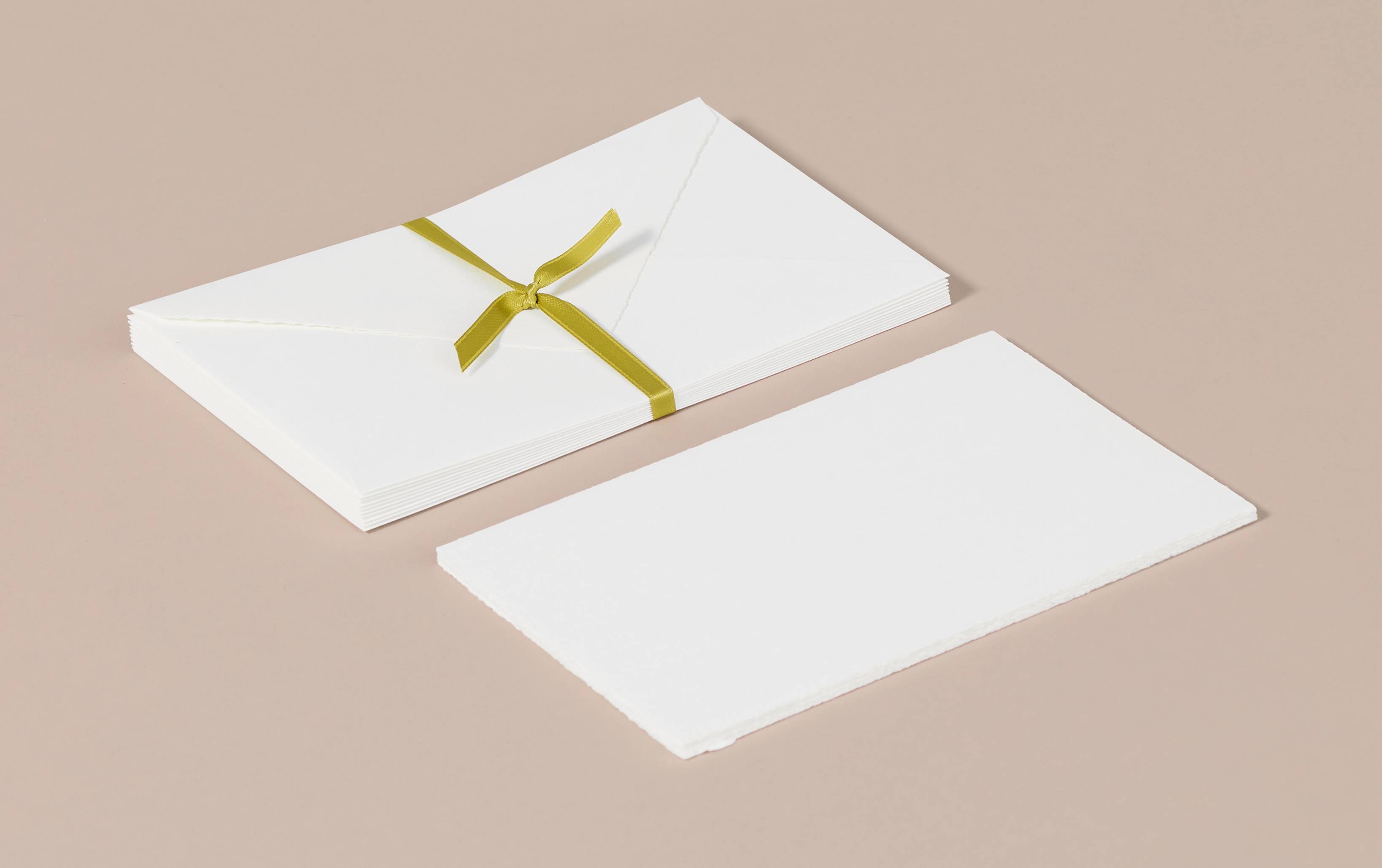 Cards & Envelopes, White Wove Deckled Edge