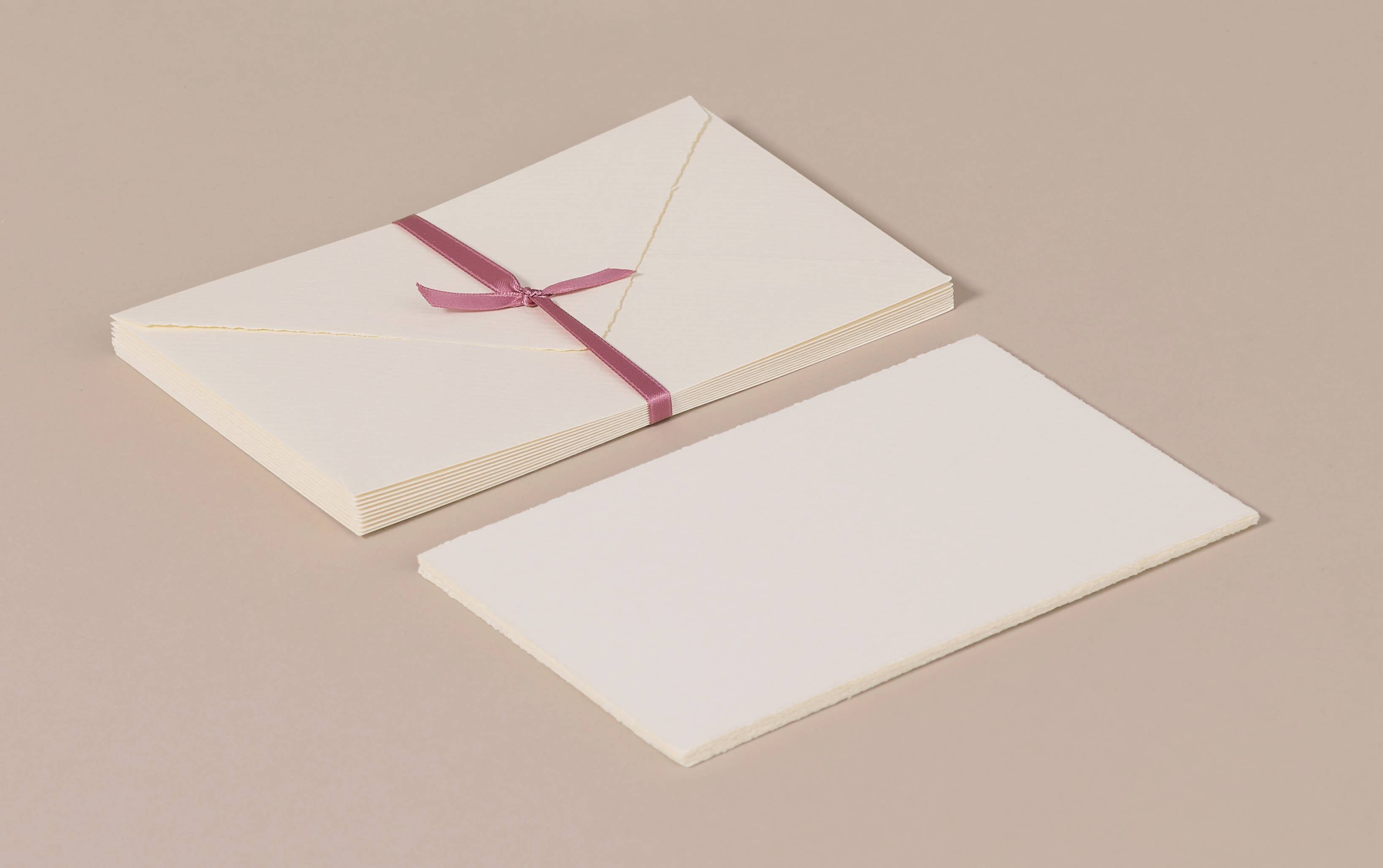 Cards & Envelopes, Cream Laid Deckled Edge