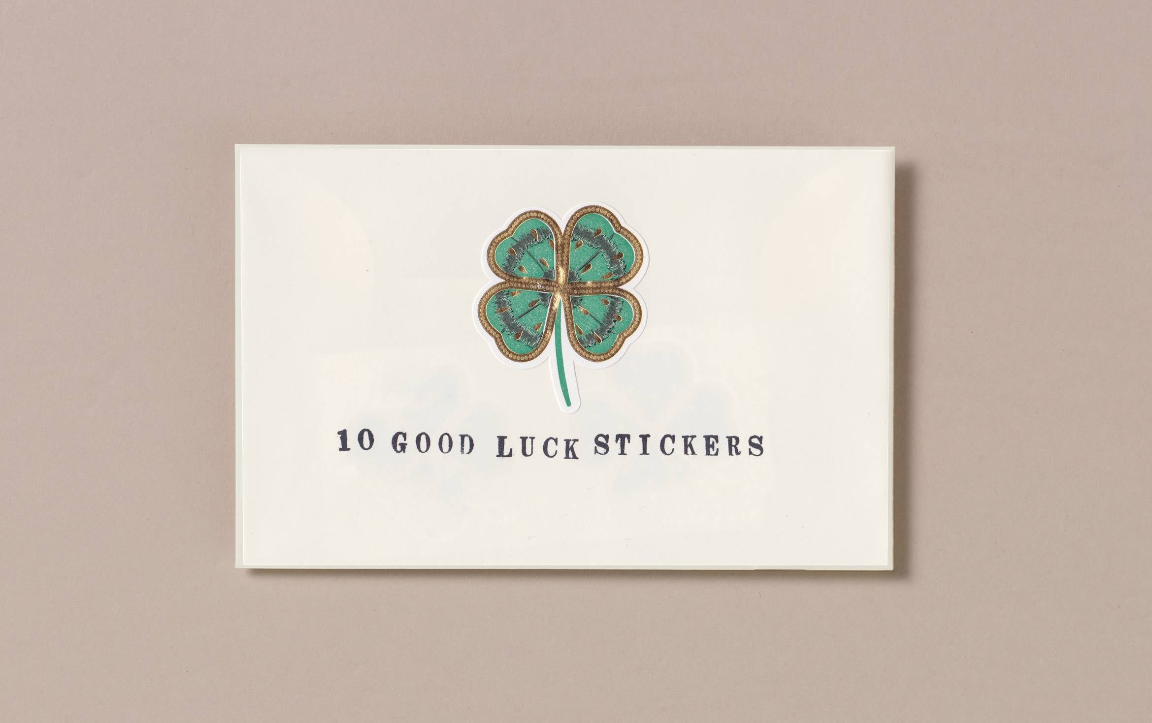 Good Luck 4 Leaf Clover Decorative Stickers