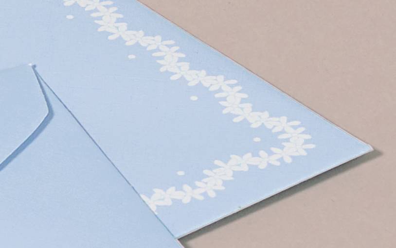 Decorative Forget-me-not Scalloped Edge Envelopes - Pack of 10