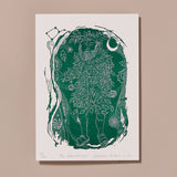 Engraved Print "The Wanderer" Christmas Card