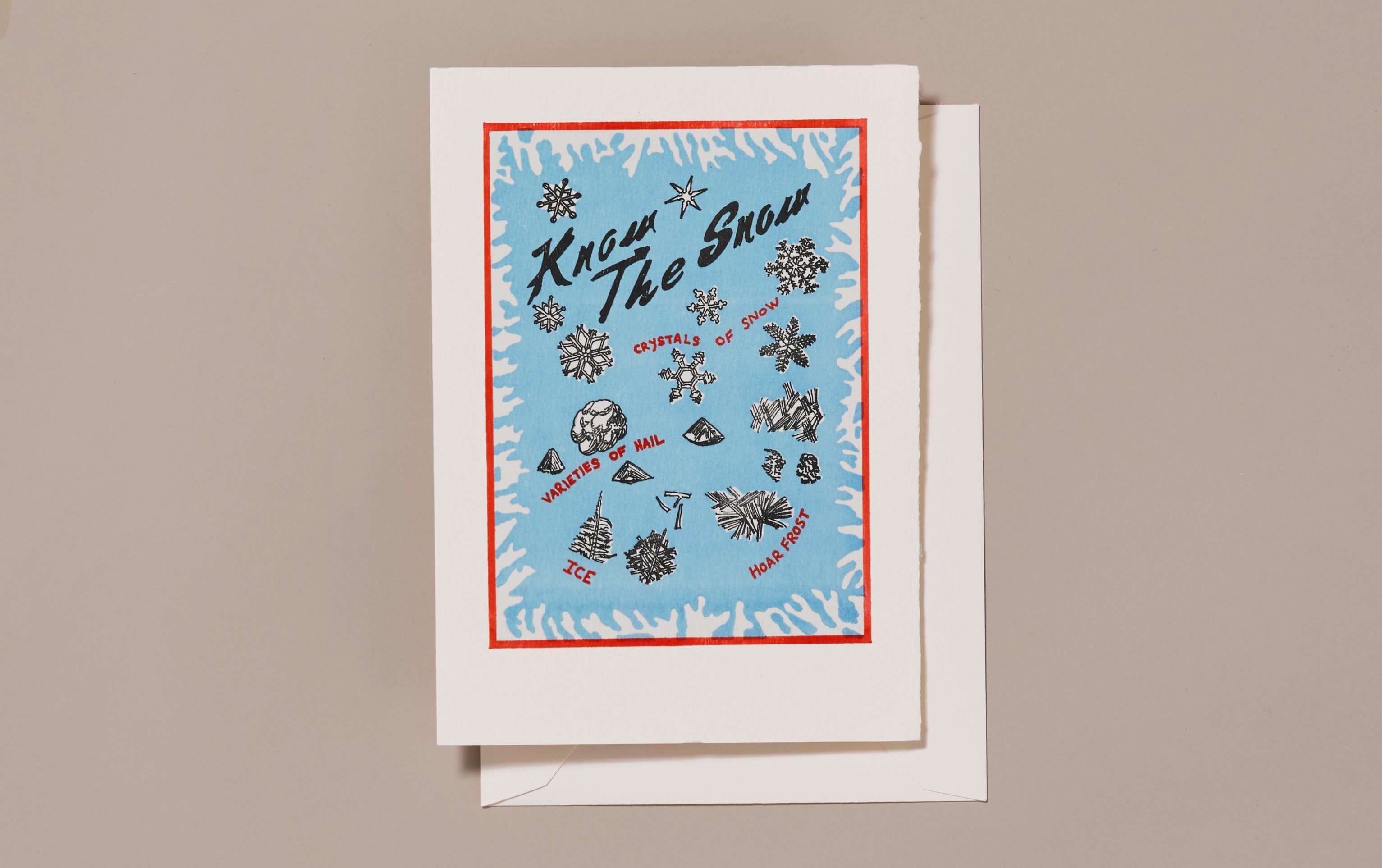 Letterpress Know the Snow Greeting Card