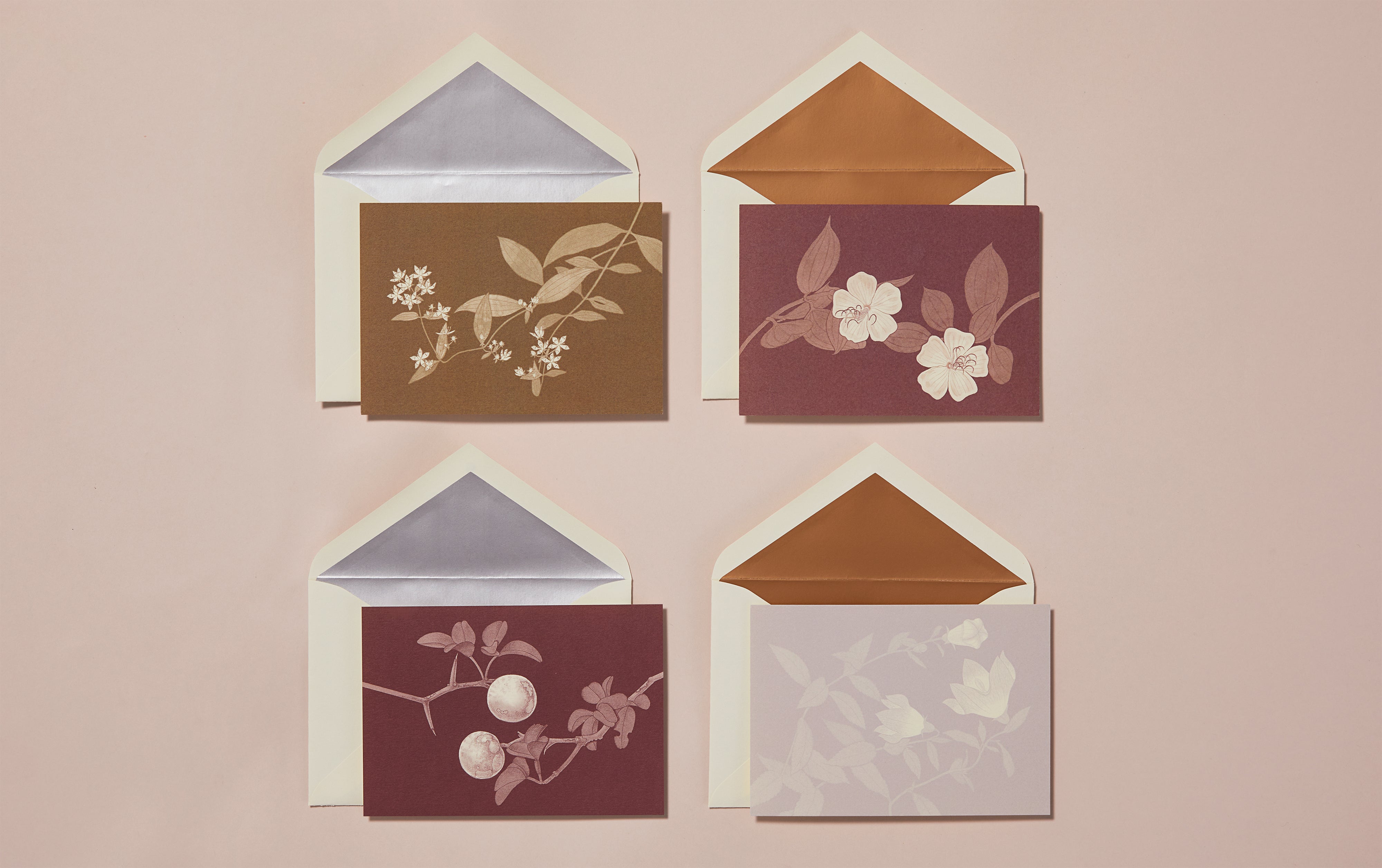Set of 4 Japanese Wildflower Cards