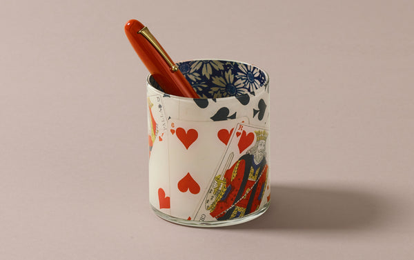 John Derian Desk Pencil Cup, Roi de Coeur