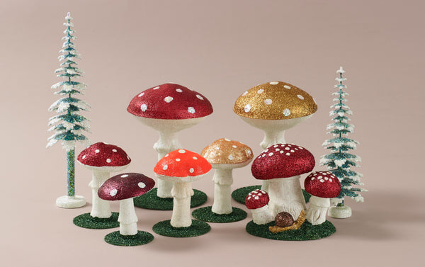 Papier-mâché Mushroom/Toadstools tabletop decorations