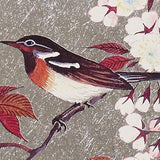 Large Silver Foil Bird on a tree branch Greeting Card