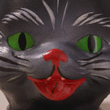 Papier-mâché Fancy Cat Face Pen Bucket
