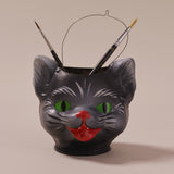 Papier-mâché Fancy Cat Face Pen Bucket