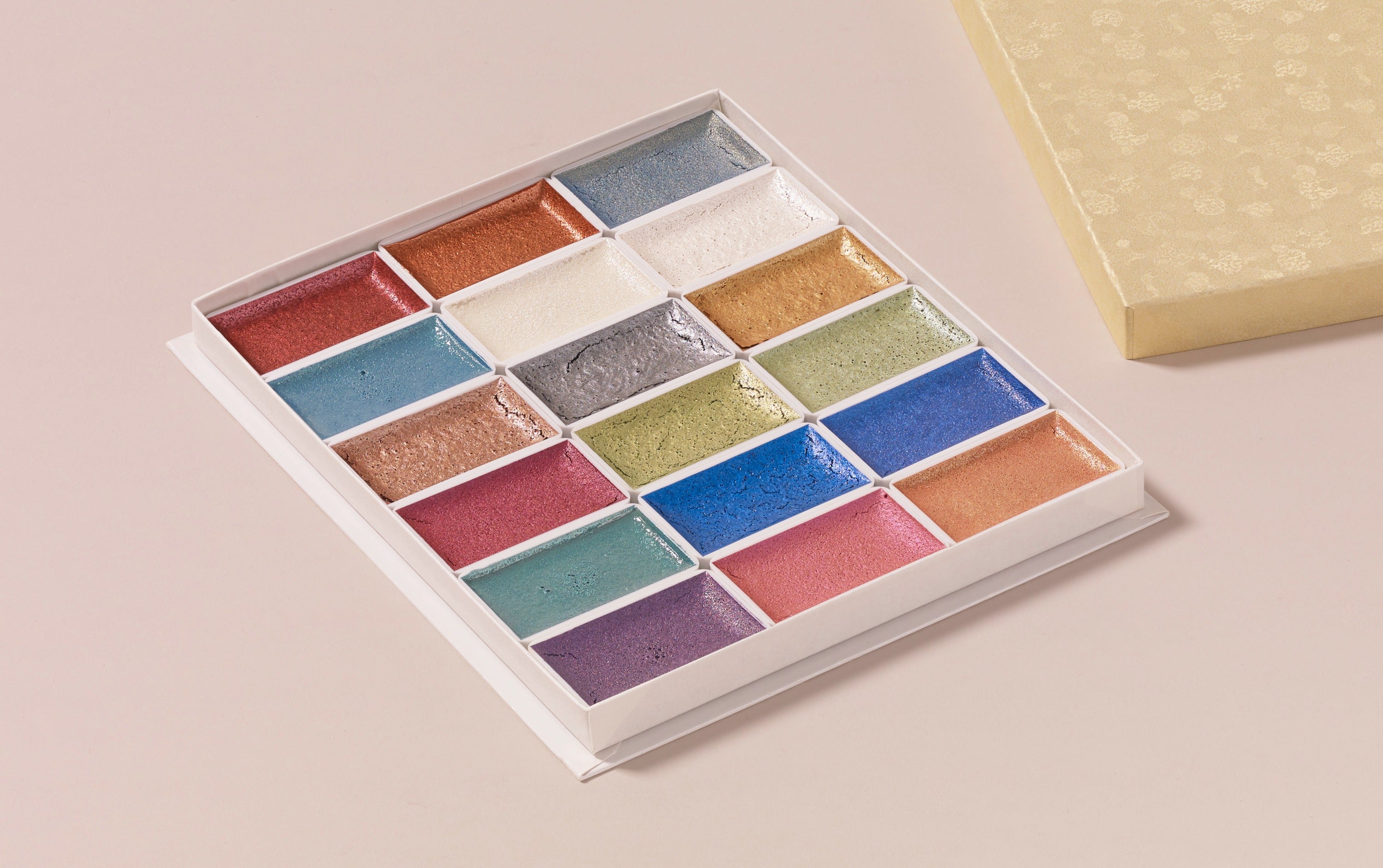 18 Metallic and Pearlescent Colour Watercolour Set