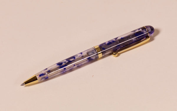 Ohnishi Seisakusho x CK Blue Serpentine Acetate Ballpoint Pen