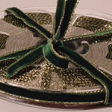 Premium Decorative Ribbon, 10m roll - Retro Gold-edged Velour