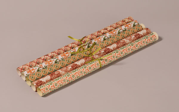 Assorted Persimmon Wrapping Papers