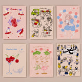 Set of 6 Silk Screen Printed Postcards, Set 2