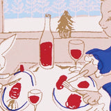 6 Silk Screen Printed Christmas Postcards, Set 2