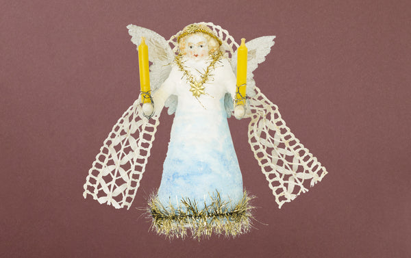 Christmas Ornament, Spun Cotton Angel Tree Topper