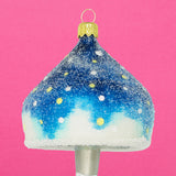 Christmas Ornament, Blue Poisonous Mushroom