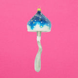 Christmas Ornament, Blue Poisonous Mushroom