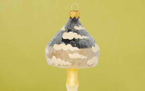 Christmas Ornament, Dark Cloudy Mushroom