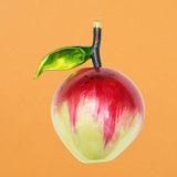 Christmas Ornament, Red and Yellow Apple