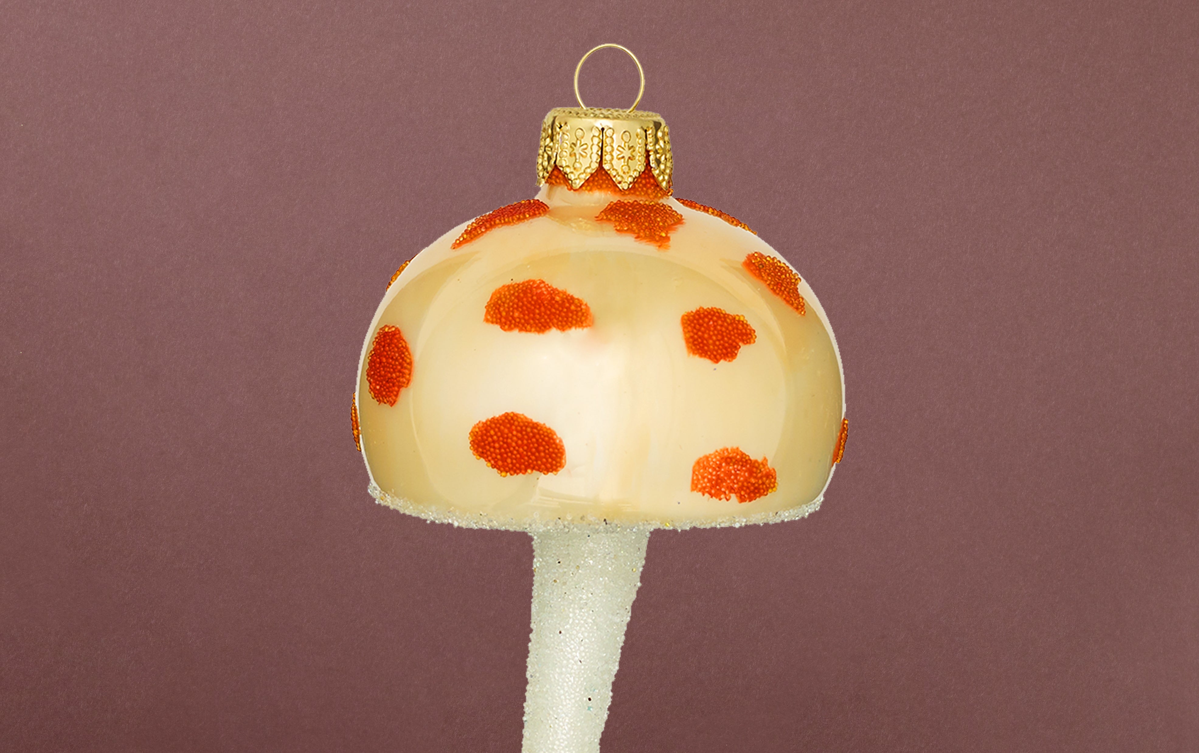 Christmas Ornament, Orange Mushroom