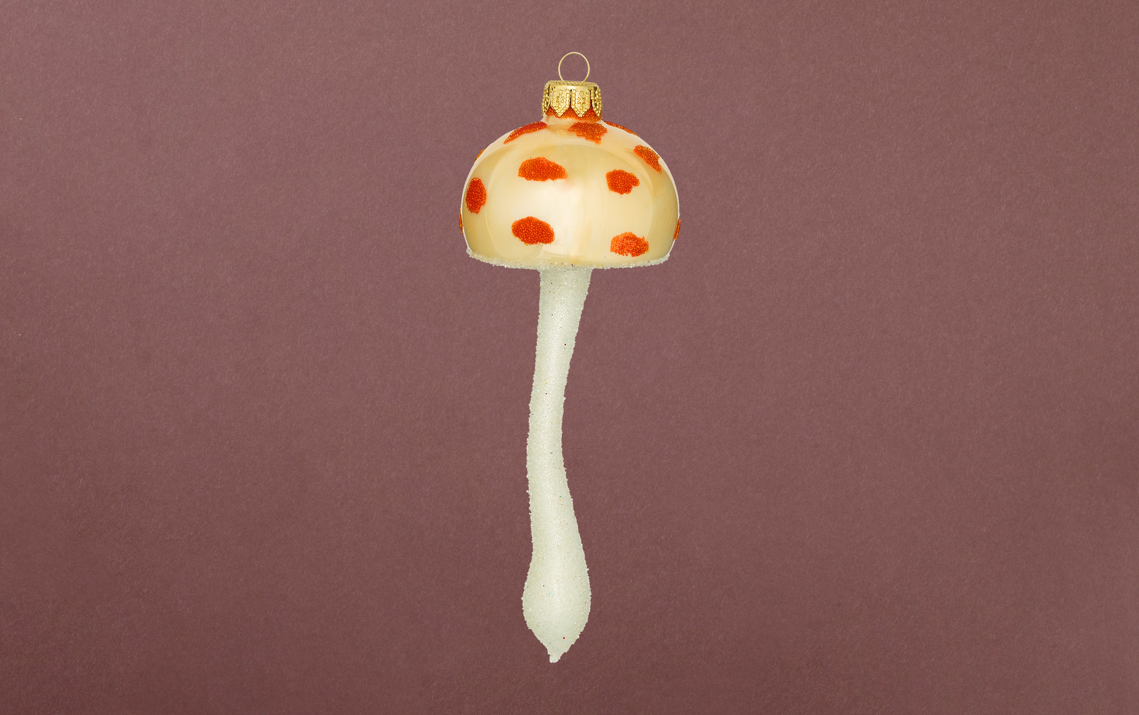 Christmas Ornament, Orange Mushroom