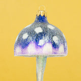 Christmas Ornament, Frosted Purple Poisonous Mushroom
