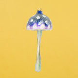 Christmas Ornament, Frosted Purple Poisonous Mushroom