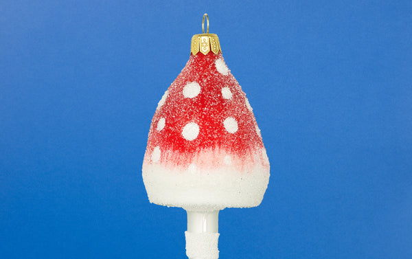Christmas Ornament, Red and White Poisonous Mushroom