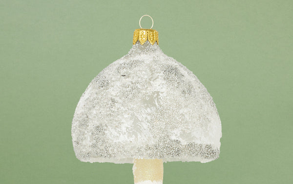 Christmas Ornaments, White Mushroom