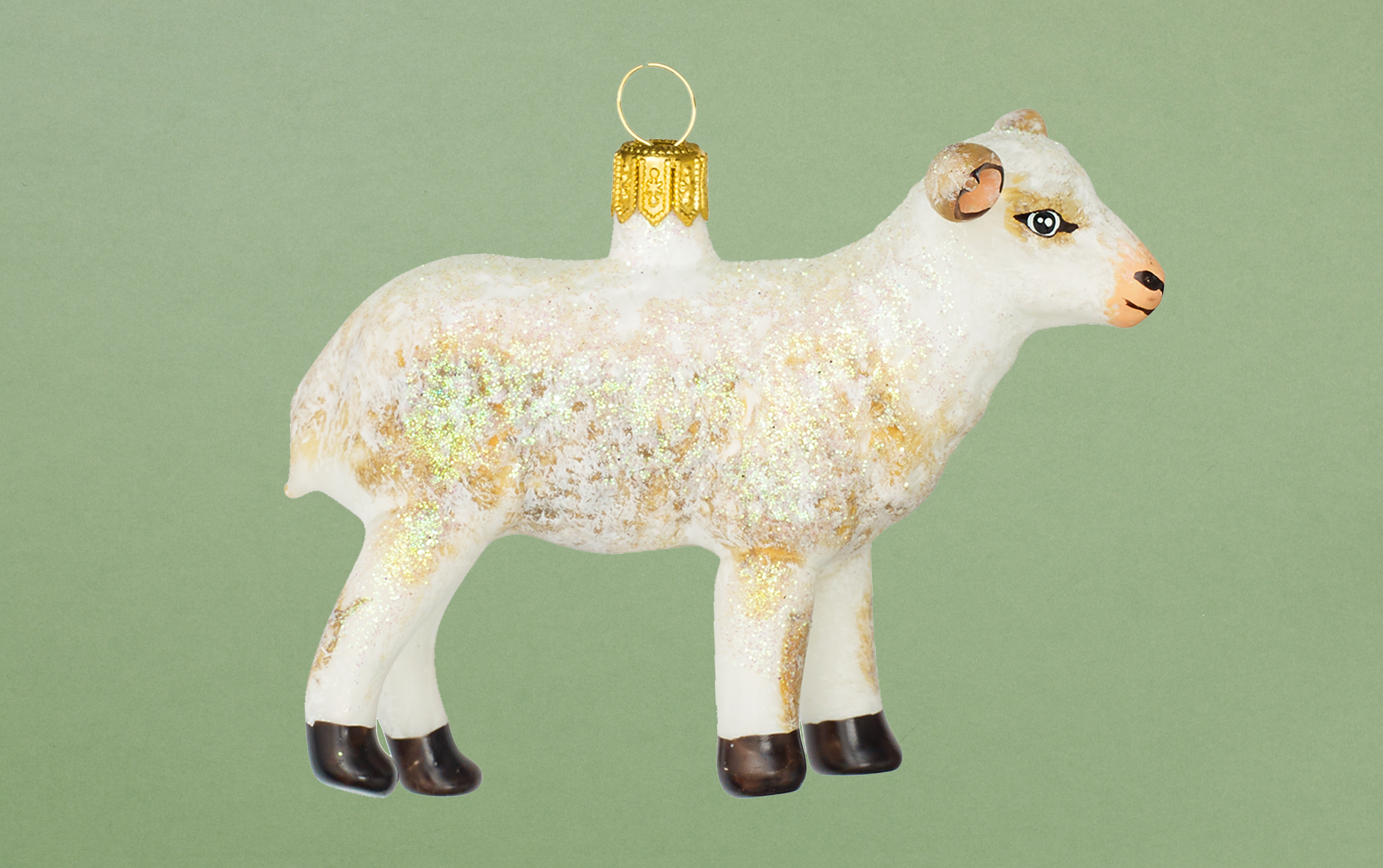 Christmas Ornament, White Lamb
