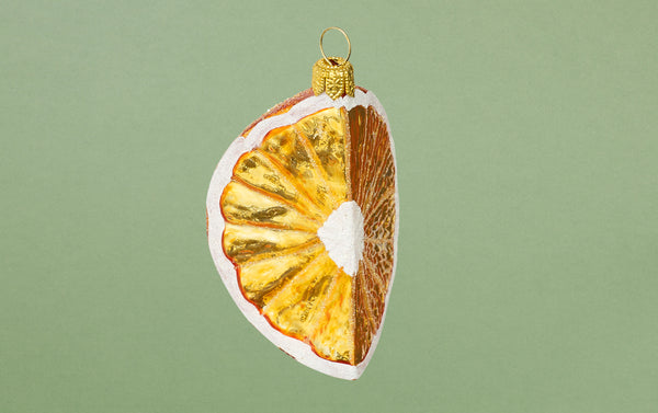 Christmas Ornament, Orange Quarter